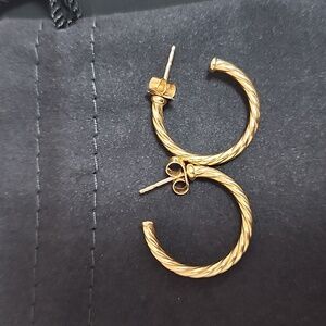 David yurman gold hoop earrings